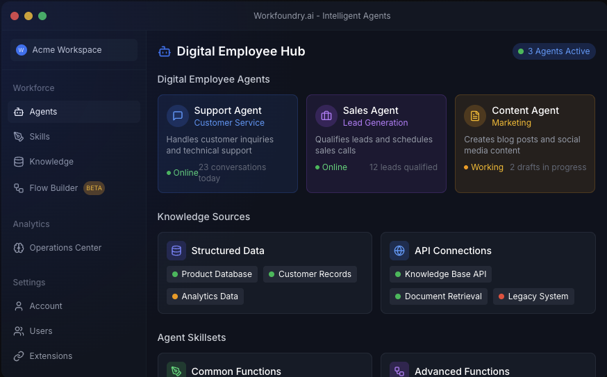 Intelligent Agents Interface